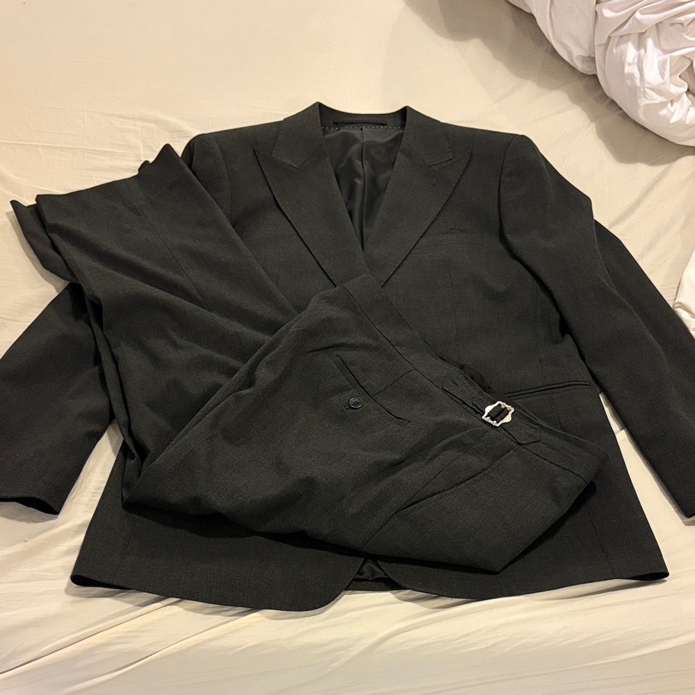 Bespoke charcoal grey suit